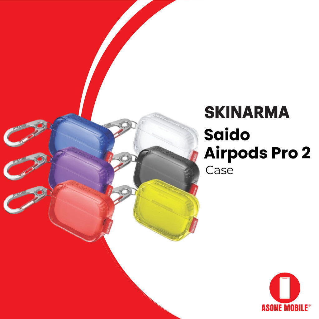 Skinarma Saido Case for Airpods Pro 2nd Gen - Clear Black Red Purple Neon Yellow Blue Dark Blue