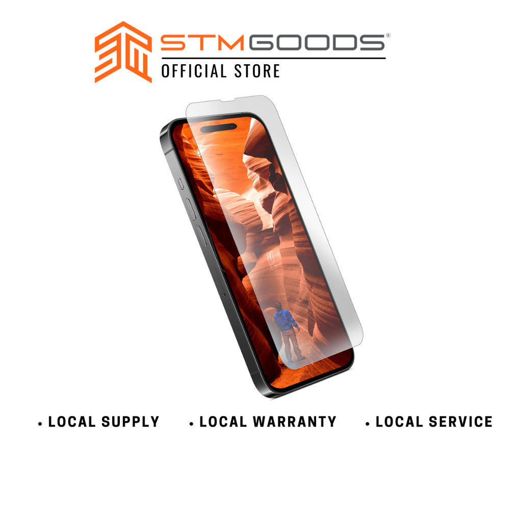 STM Barangan iPhone 15 Siri XD Pelindung Skrin Kaca - Jelas