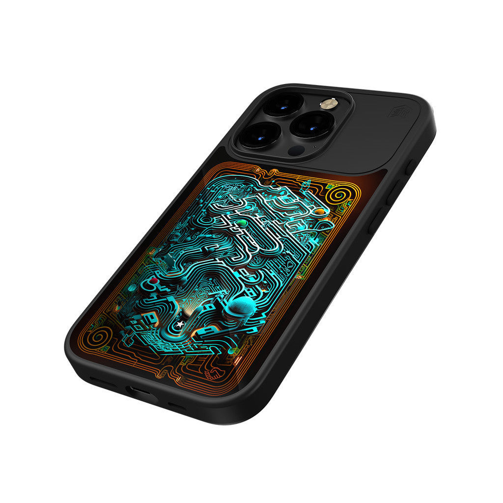 Sarung Telefon Siri iPhone 15 Barangan STM Mendedahkan Panas - Hitam Nyata