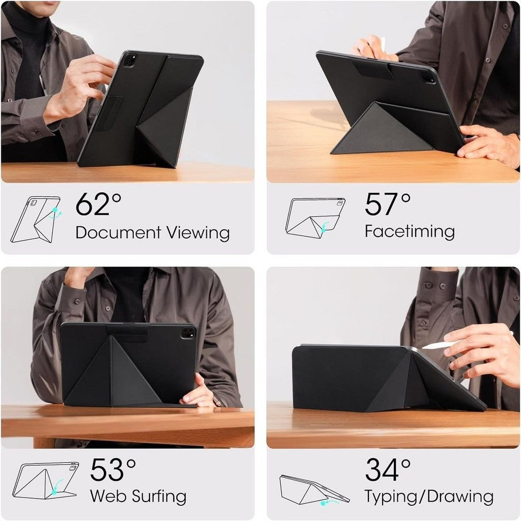 PITAKA MagEZ Folio 2 Sarung iPad Pro 11" / 13" 2024 (M4) / iPad Air 11" / 13" 2024 (M2) / iPad Air 5 & 4 11" 2022/2020