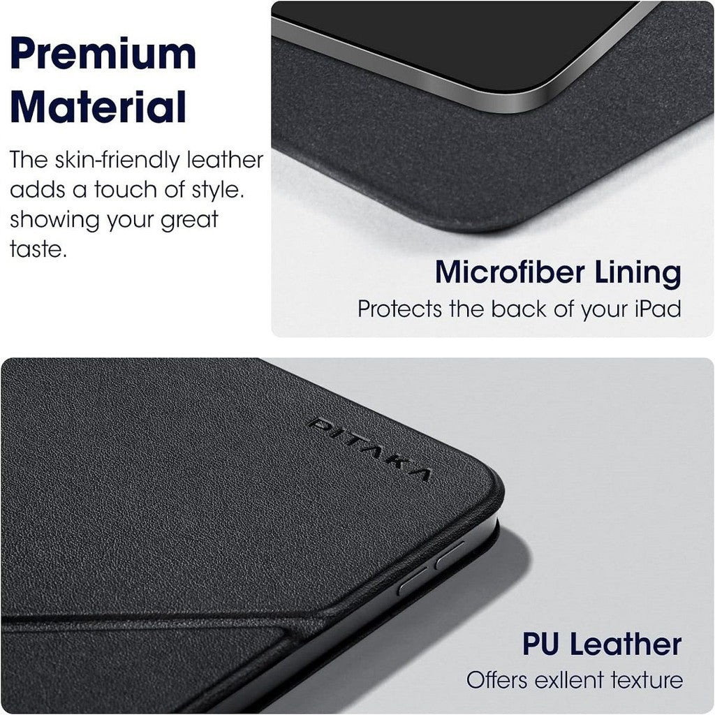 PITAKA MagEZ Folio 2 Sarung iPad Pro 11" / 13" 2024 (M4) / iPad Air 11" / 13" 2024 (M2) / iPad Air 5 & 4 11" 2022/2020