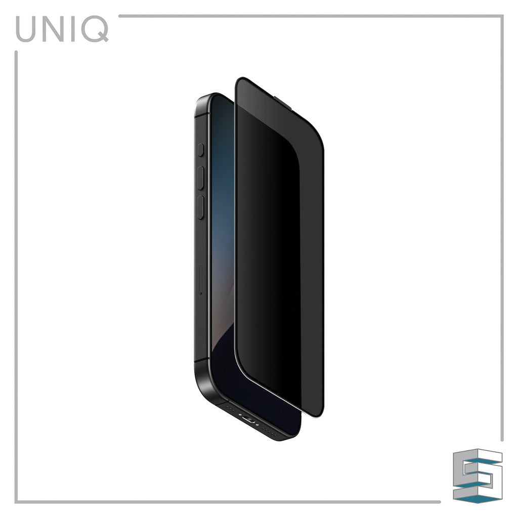 UNIQ OPTIX Glass for iPhone 16 (6.1) / 16 Plus (6.7) /16 Pro (6.3) / 16 Pro Max (6.9) Vivid Clear Matte Privacy