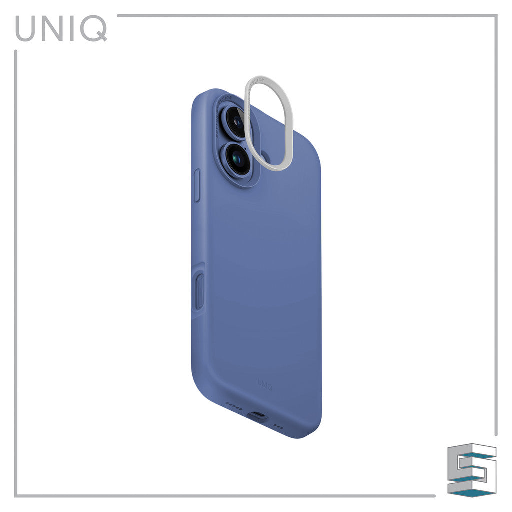 Sarung Magclick Hibrid UNIQ Lino Hue untuk iPhone 16 (6.1) /16 Pro (6.3) / 16 Pro Max (6.9) Sarung Silikon Merah Jambu Biru Kelabu