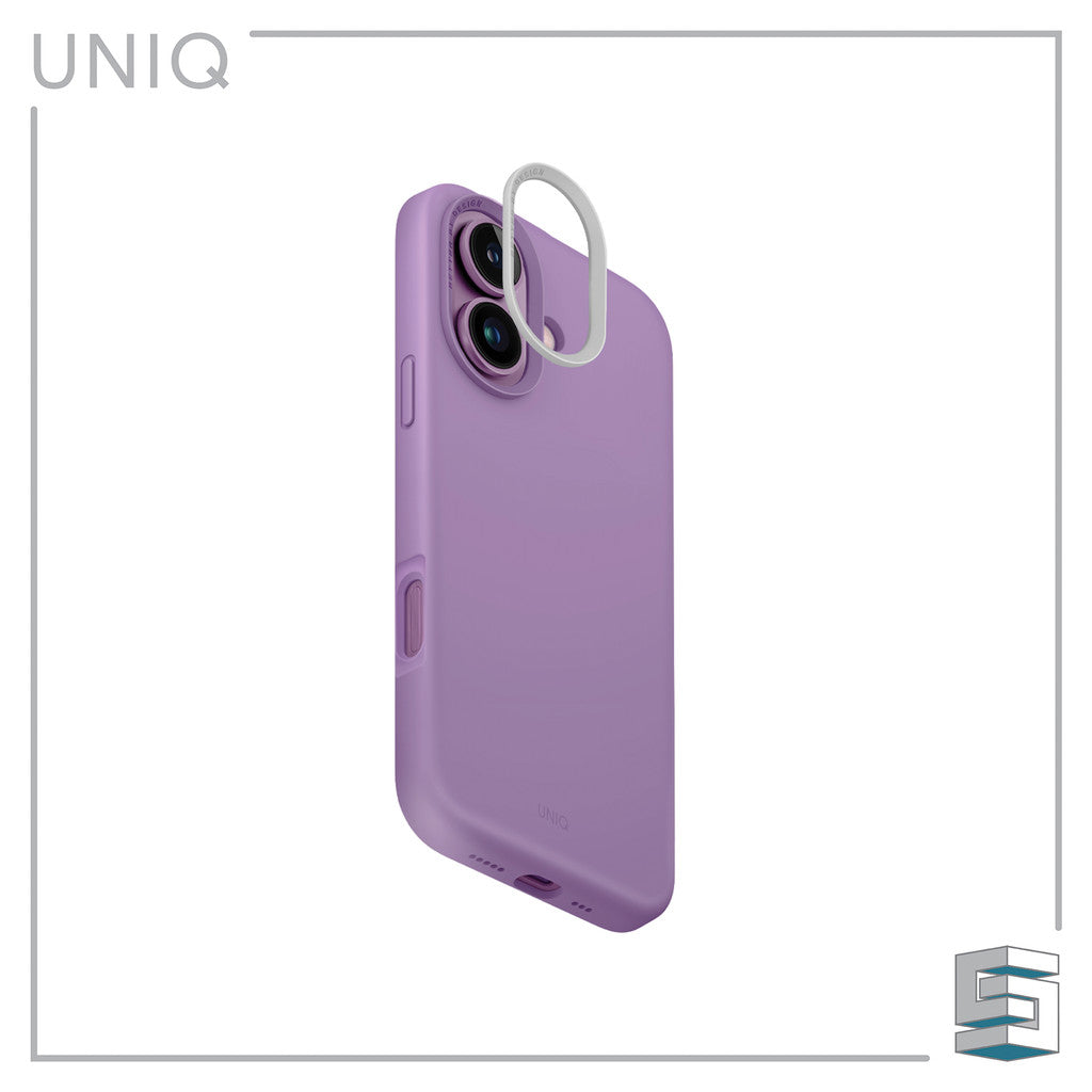 Sarung Magclick Hibrid UNIQ Lino Hue untuk iPhone 16 (6.1) /16 Pro (6.3) / 16 Pro Max (6.9) Sarung Silikon Merah Jambu Biru Kelabu