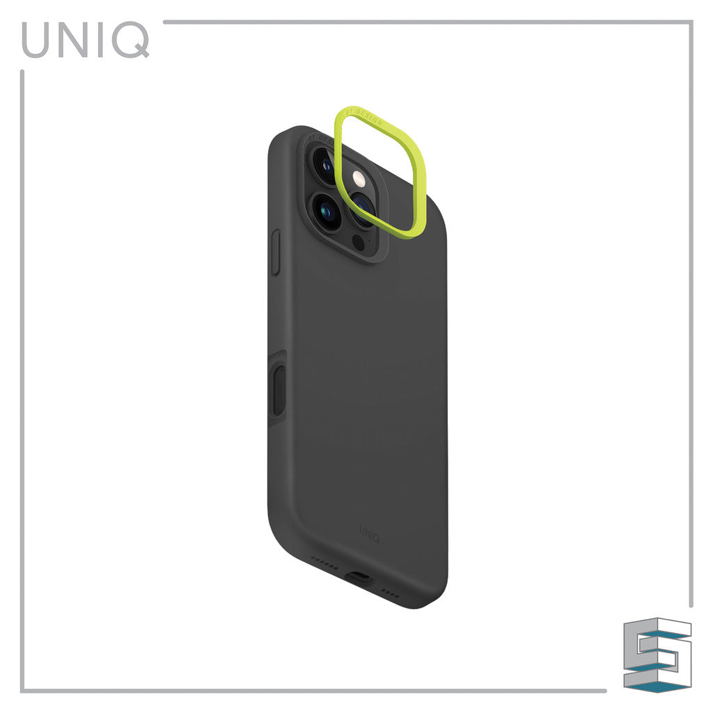 Sarung Magclick Hibrid UNIQ Lino Hue untuk iPhone 16 (6.1) /16 Pro (6.3) / 16 Pro Max (6.9) Sarung Silikon Merah Jambu Biru Kelabu