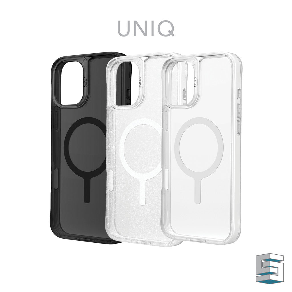 UNIQ Lifepro Xtreme Magclick Case for iPhone 16 (6.1) /16 Plus (6.7) /16 Pro (6.3) /16 Pro Max (6.9) Clear Smoke Tinsel