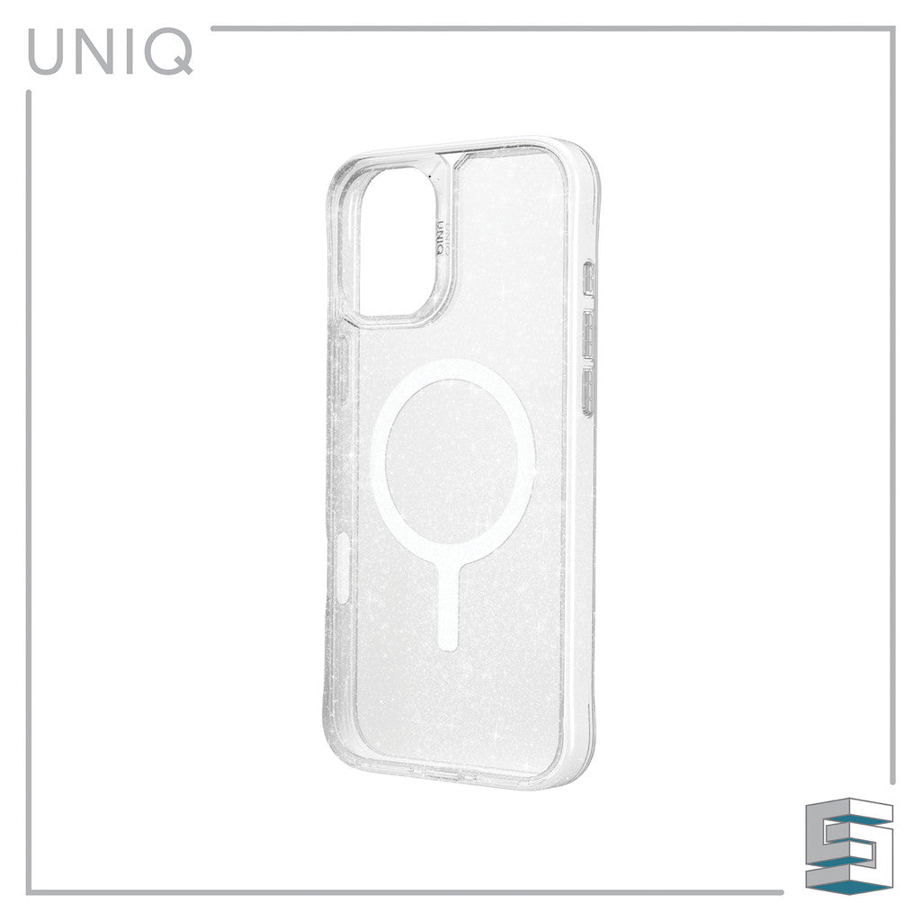 UNIQ Lifepro Xtreme Magclick Case for iPhone 16 (6.1) /16 Plus (6.7) /16 Pro (6.3) /16 Pro Max (6.9) Clear Smoke Tinsel