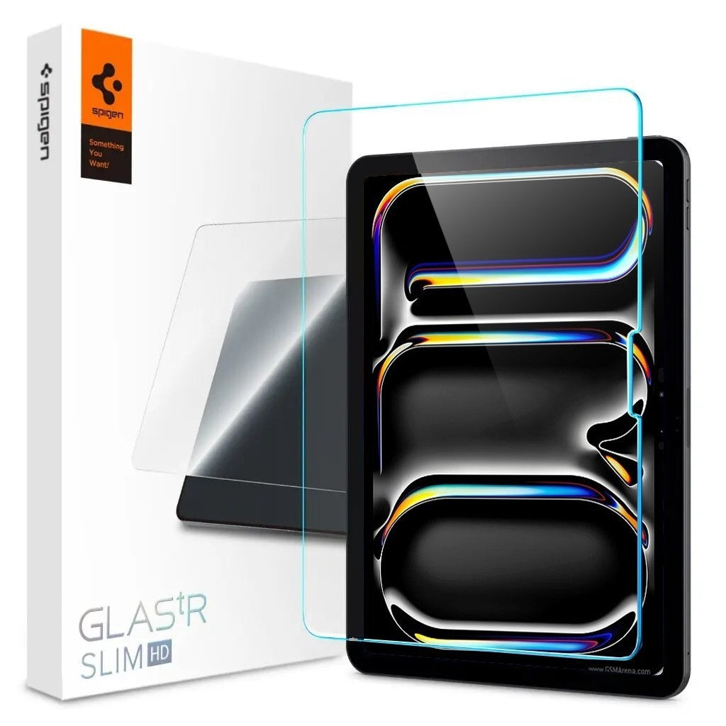 Spigen iPad Pro 11" (2024) Pelindung Skrin Glas tR Slim HD iPad Pro 11 inci Kaca Terbaja dengan Pertahanan 9H