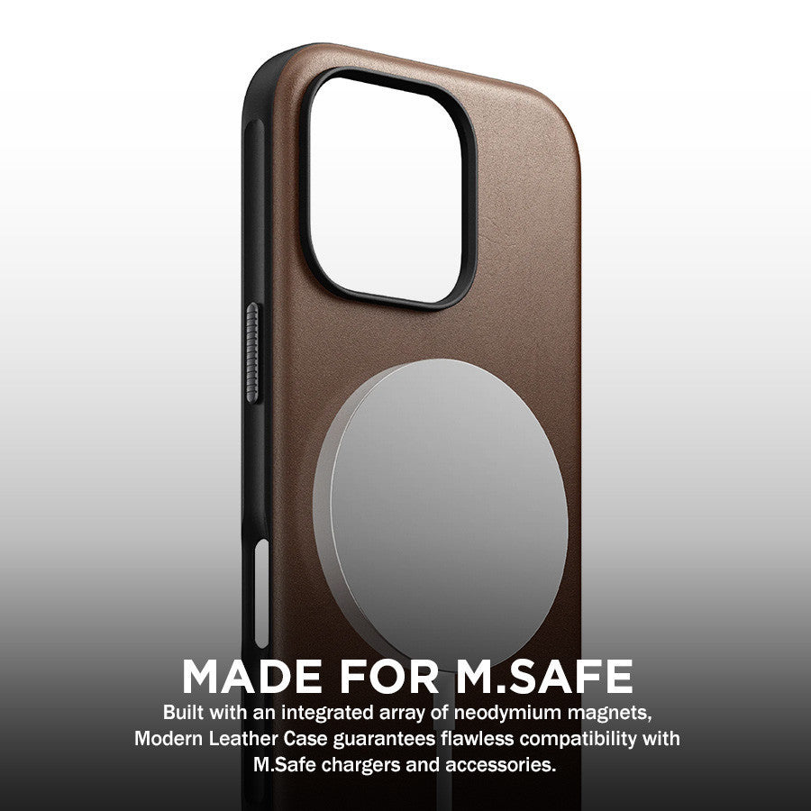 NOMAD Modern Leather Case iPhone 16 / Pro / Pro Max / Plus (Premium) Nomad Leather