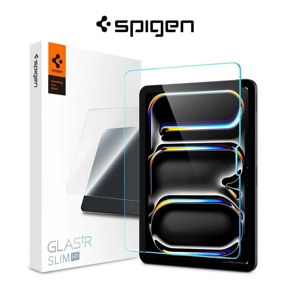 Spigen iPad Pro 11" (2024) Pelindung Skrin Glas tR Slim HD iPad Pro 11 inci Kaca Terbaja dengan Pertahanan 9H