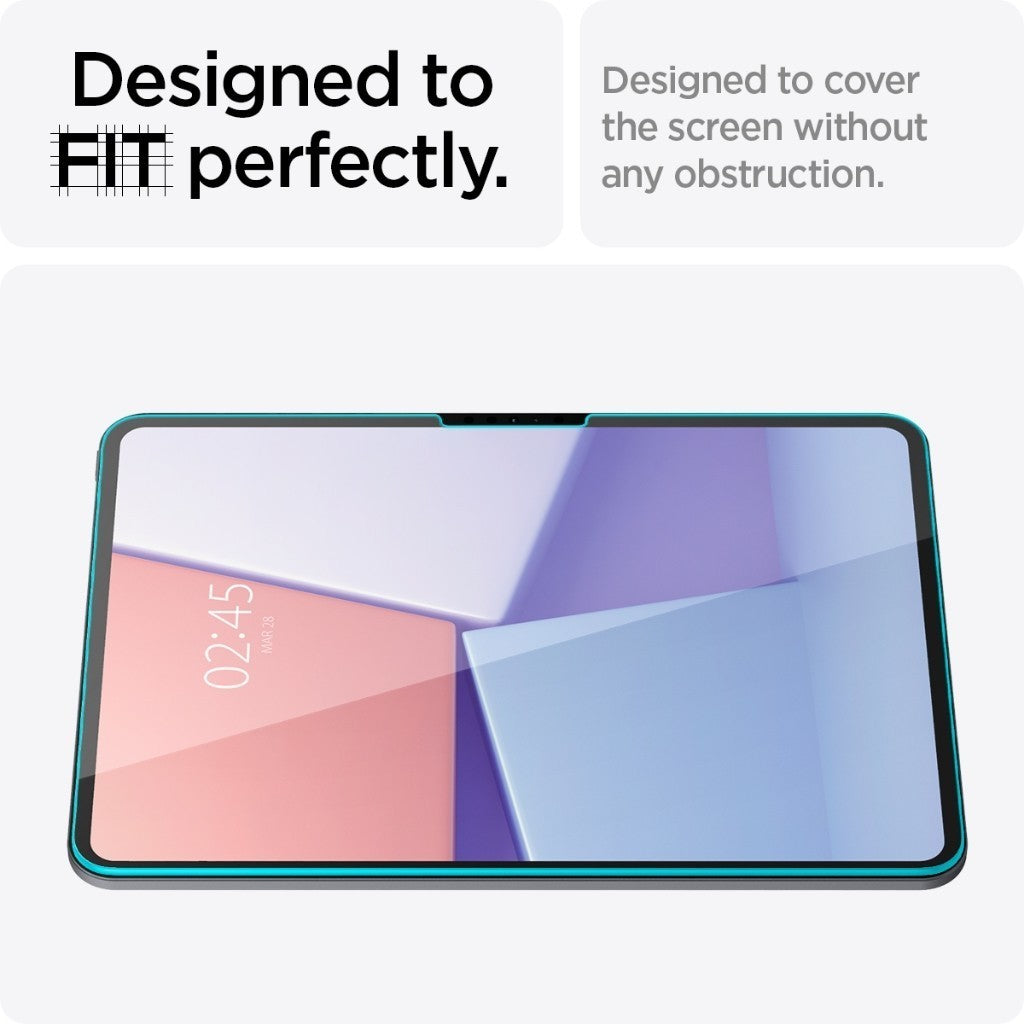 Spigen iPad Pro 11" (2024) Pelindung Skrin Glas tR Slim HD iPad Pro 11 inci Kaca Terbaja dengan Pertahanan 9H