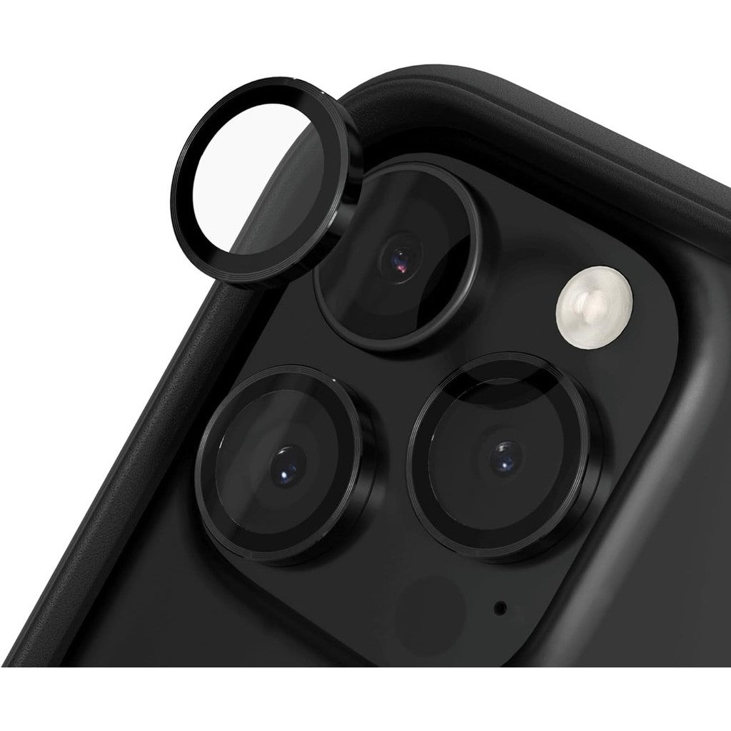 Pelindung Lensa Kamera Kaca Terbaja RhinoShield 9H iPhone 16 Pro / 16 Pro Max Kesan dan Ketahanan Gores