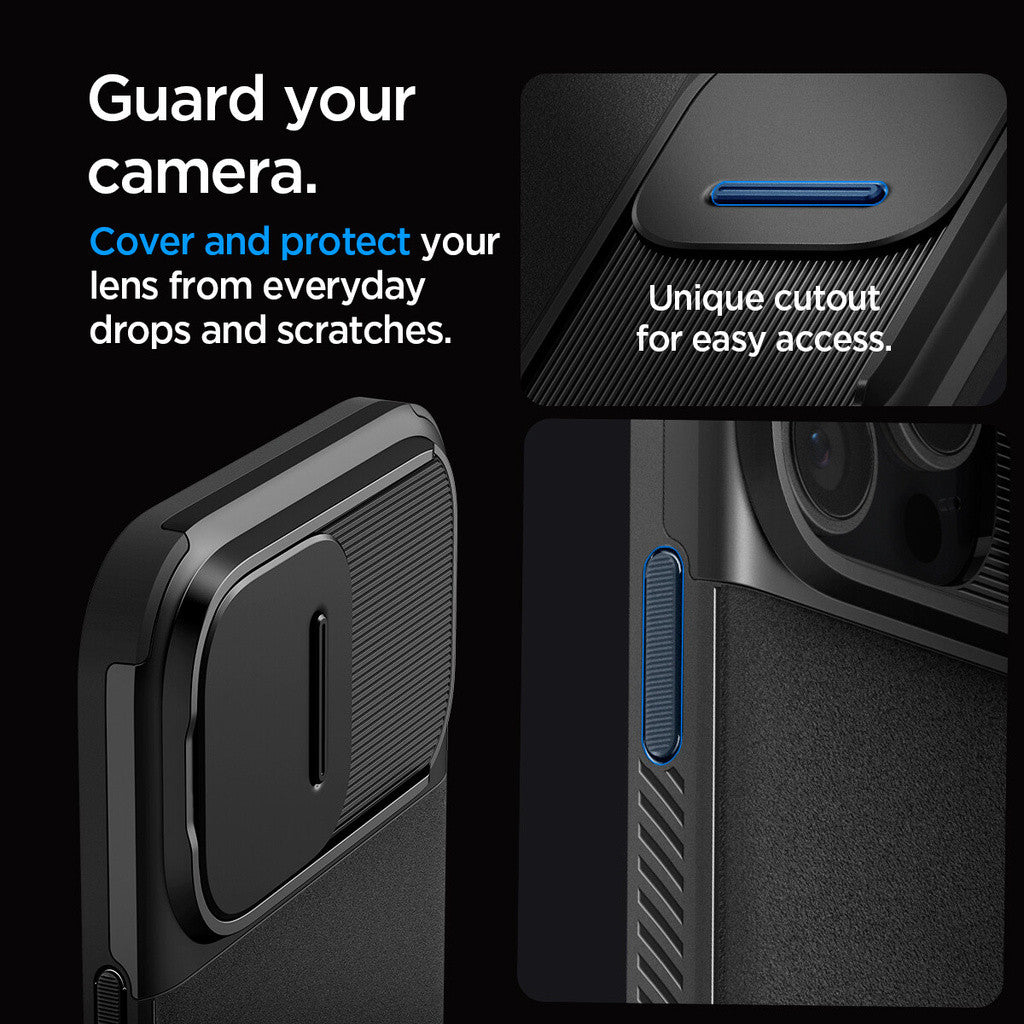 Spigen Optik Armor MagFit untuk iPhone 16 Pro Max / 16 Pro Slim Camera Guard dengan Sarung Penyerap Kejutan