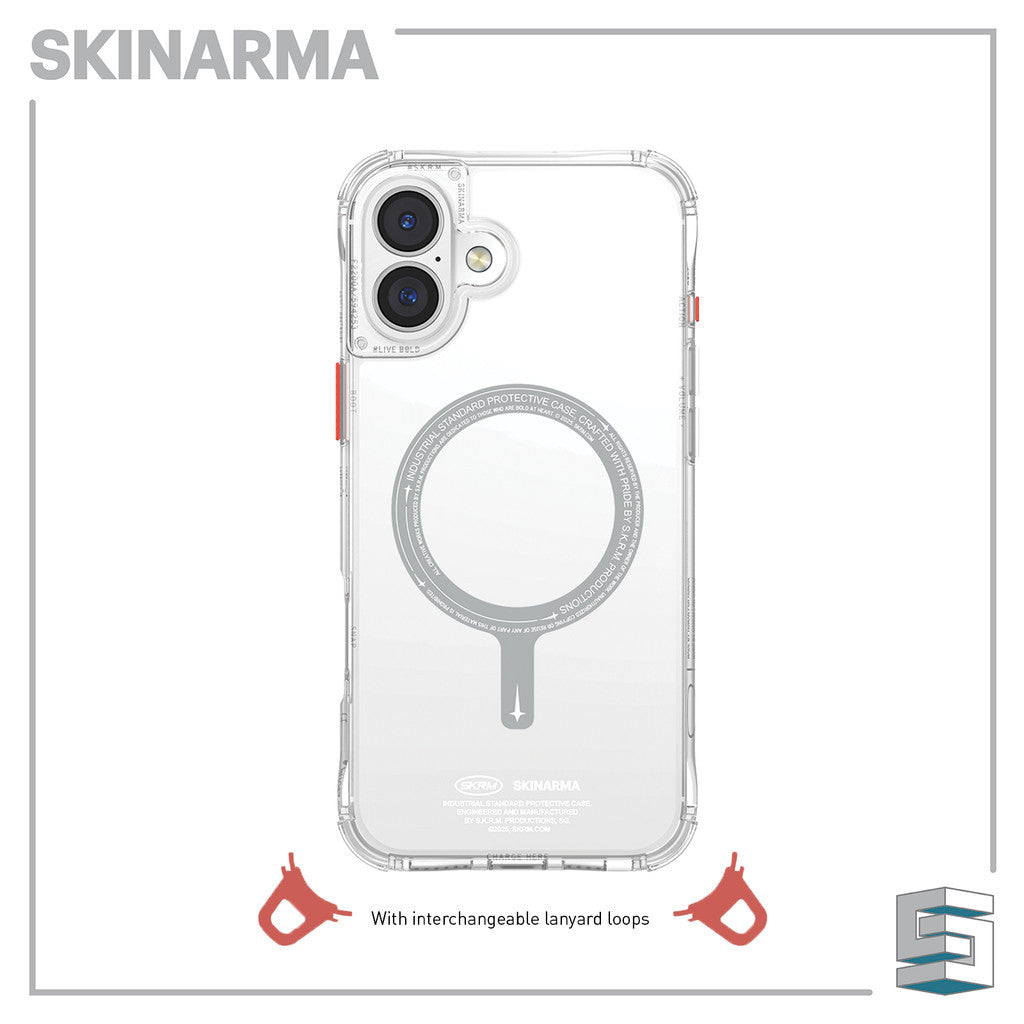 SKINARMA Saido Mag-Charge Case for iPhone 16 (6.1)/16 Plus (6.7)/16 Pro (6.3)/16 Pro Max (6.9) Clear Niteglow Prime