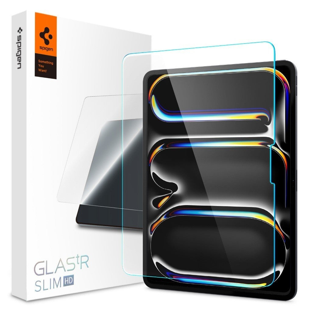 Spigen iPad Pro 13" (2024) Pelindung Skrin Glas tR Slim HD iPad Pro 13 inci Kaca Terbaja dengan Pertahanan 9J