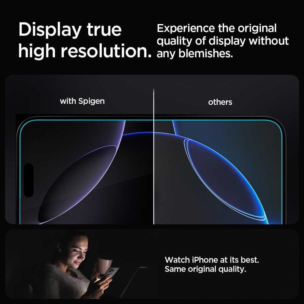 SPIGEN Glas.tR EZ Fit Privacy (2 Pack) Pelindung Skrin untuk iPhone 16 Pro dengan Kit Pemasangan
