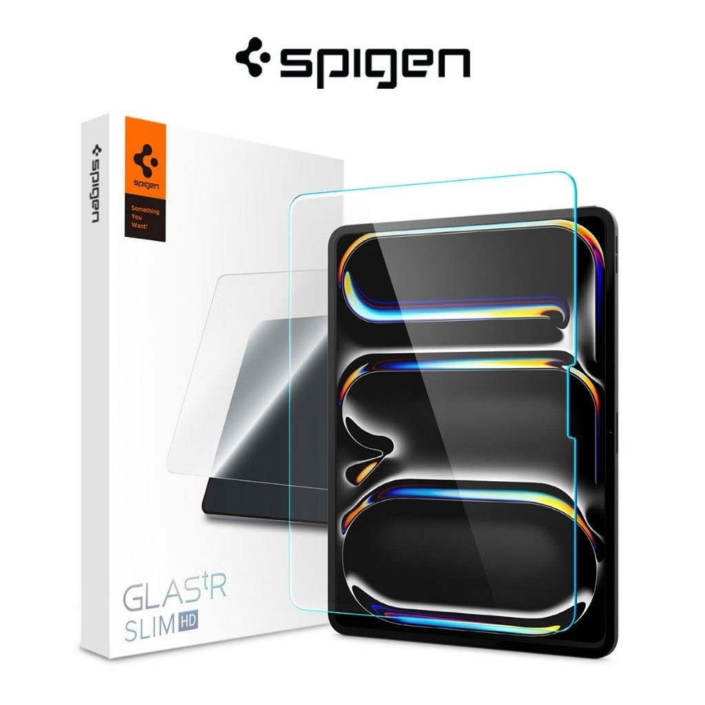 Spigen iPad Pro 13" (2024) Pelindung Skrin Glas tR Slim HD iPad Pro 13 inci Kaca Terbaja dengan Pertahanan 9J