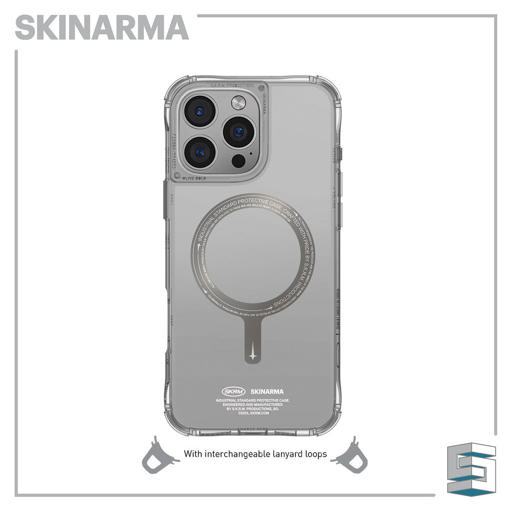 SKINARMA Saido Mag-Charge Case for iPhone 16 (6.1)/16 Plus (6.7)/16 Pro (6.3)/16 Pro Max (6.9) Clear Niteglow Prime