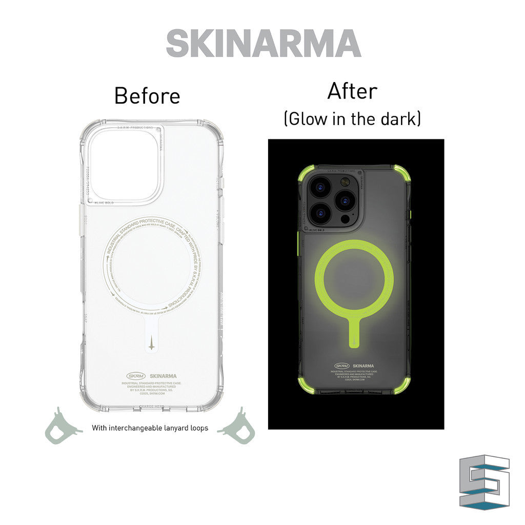 SKINARMA Saido Mag-Charge Case for iPhone 16 (6.1)/16 Plus (6.7)/16 Pro (6.3)/16 Pro Max (6.9) Clear Niteglow Prime