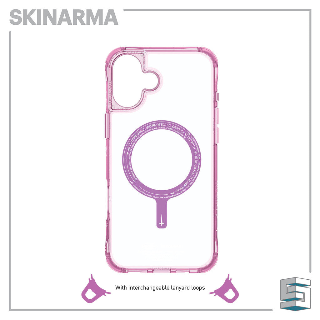SKINARMA Saido Mag-Charge Case for iPhone 16 (6.1)/16 Plus (6.7)/16 Pro (6.3)/16 Pro Max (6.9) Clear Niteglow Prime