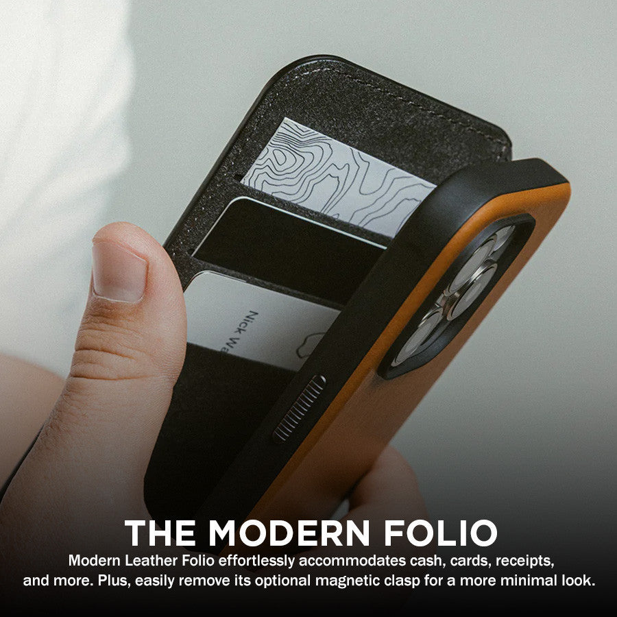 NOMAD Modern Leather Folio (Premium) iPhone 16 Pro / Pro Max Case