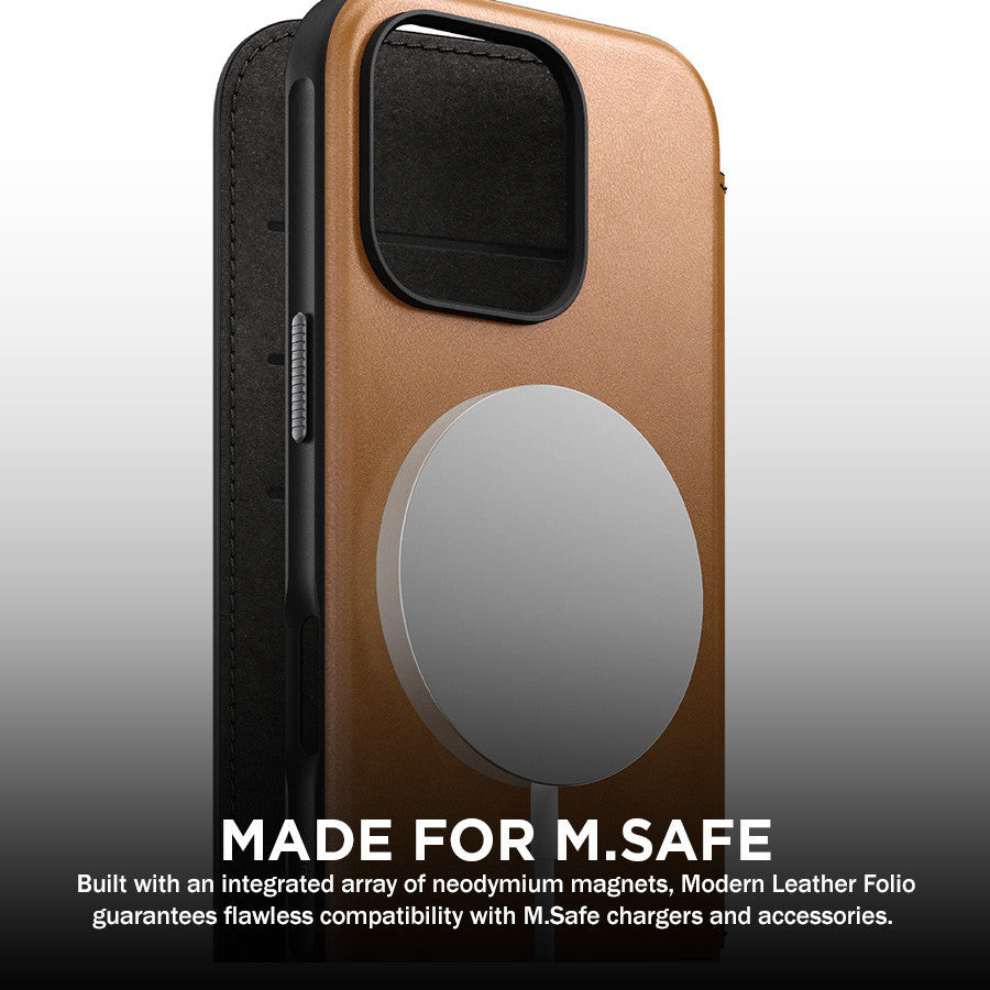 NOMAD Modern Leather Folio (Premium) iPhone 16 Pro / Pro Max Case
