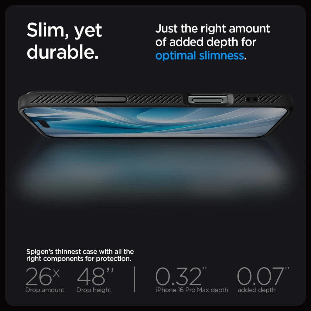 Spigen Liquid Air Case iPhone 16 / Pro / Pro Max / Plus Perlindungan Penurunan Gred Tentera Slim Fleksibel Tahan Lama