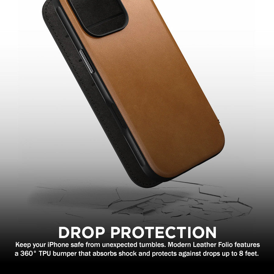 NOMAD Modern Leather Folio (Premium) iPhone 16 Pro / Pro Max Case