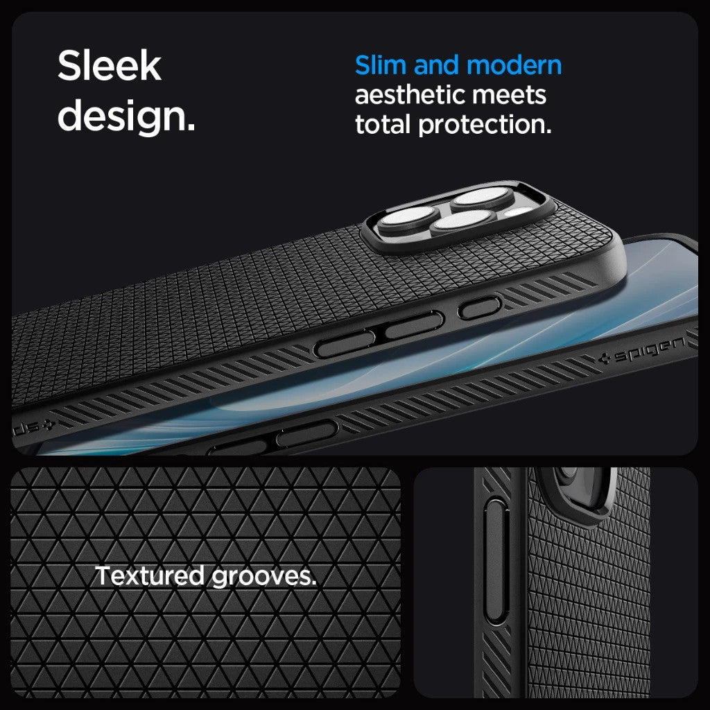Spigen Liquid Air Case iPhone 16 / Pro / Pro Max / Plus Perlindungan Penurunan Gred Tentera Slim Fleksibel Tahan Lama