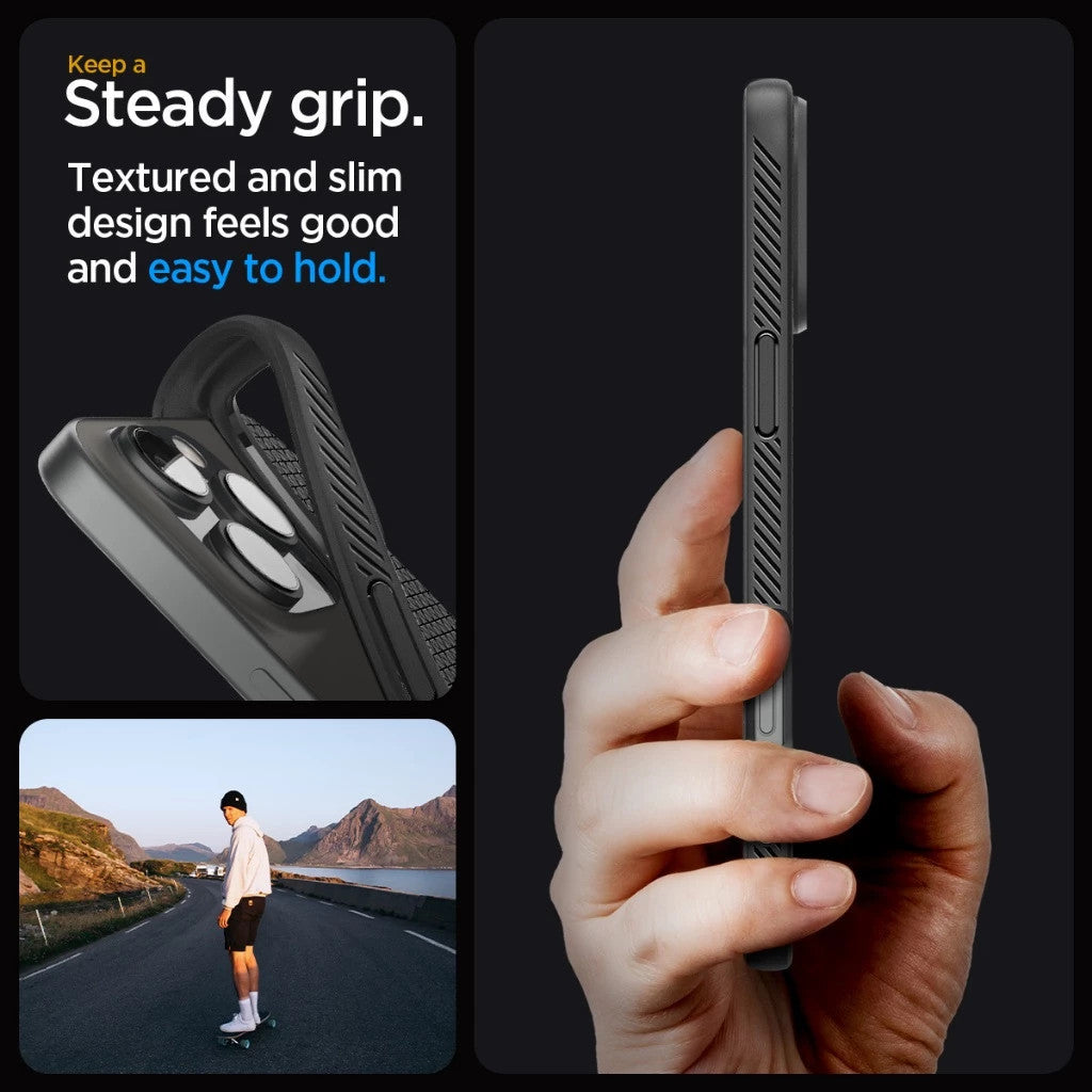 Spigen Liquid Air Case iPhone 16 / Pro / Pro Max / Plus Perlindungan Penurunan Gred Tentera Slim Fleksibel Tahan Lama