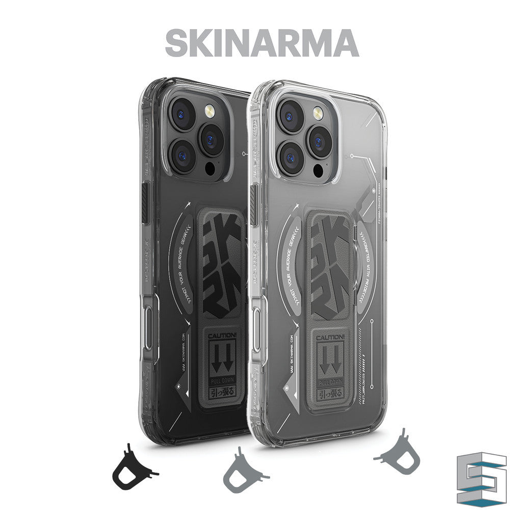 SKINARMA Helio Magcharge Case untuk iPhone 16 Pro (6.3)/16 Pro Max (6.9) - Hitam/ Titanium