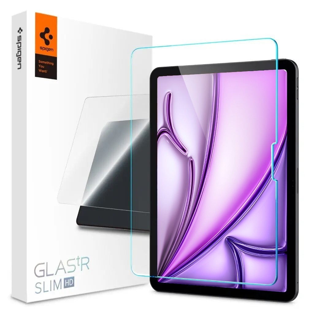 Spigen iPad Air 13" (2024) Pelindung Skrin Glas tR Slim HD iPad Air 13" Kaca Terbaja dengan Pertahanan 9H
