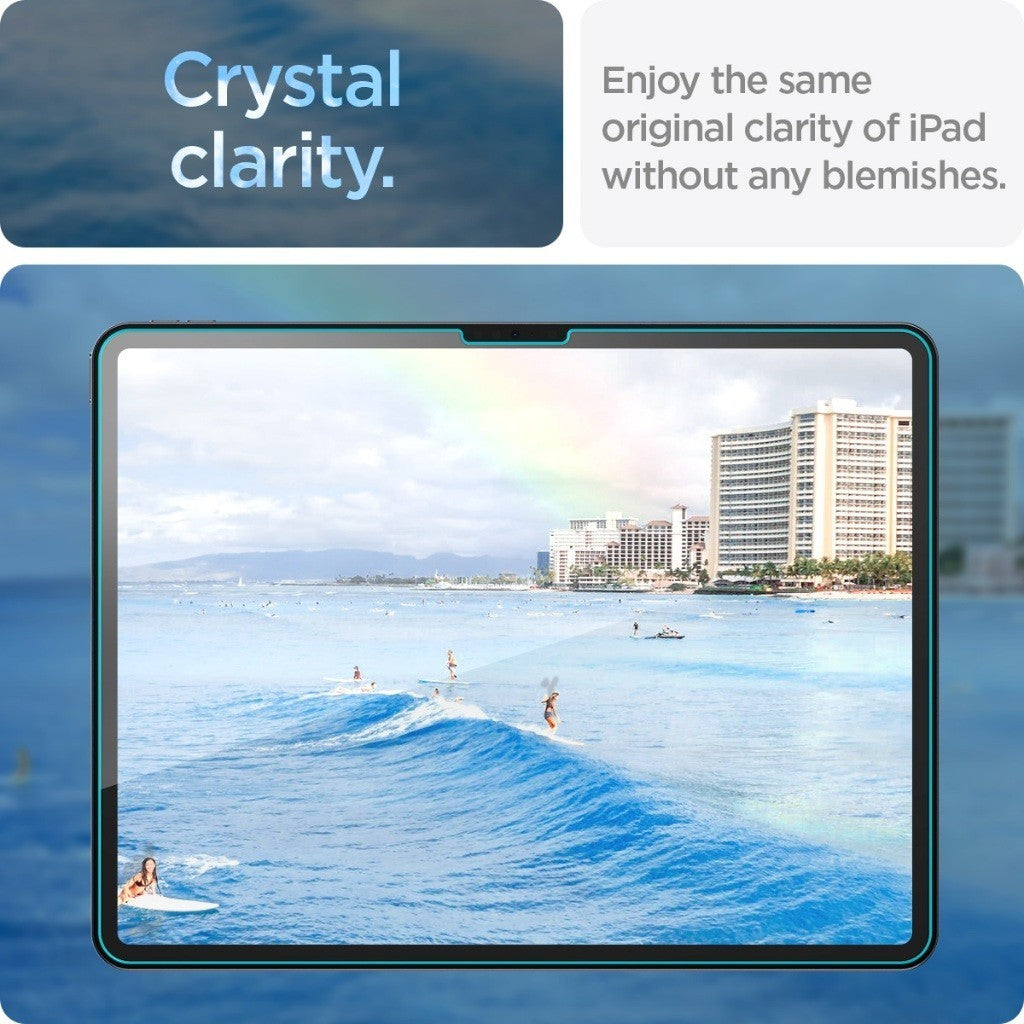 Spigen iPad Air 13" (2024) Pelindung Skrin Glas tR Slim HD iPad Air 13" Kaca Terbaja dengan Pertahanan 9H