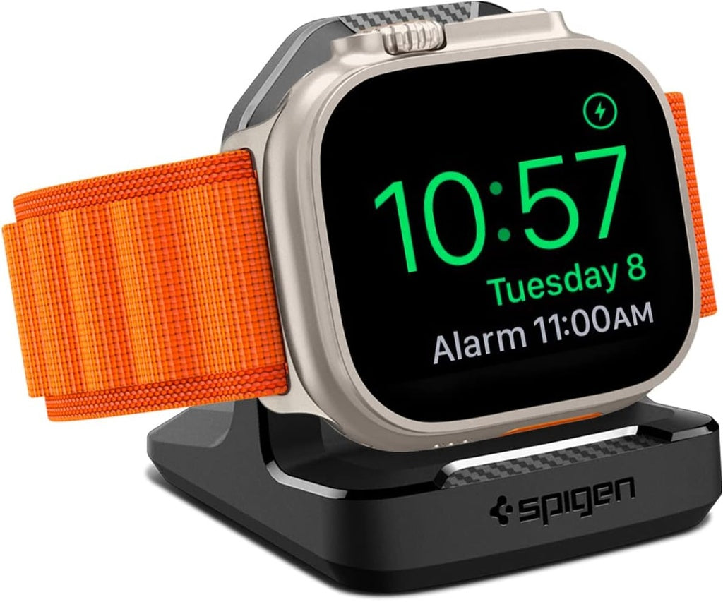 Pendirian Pengecas Perisai Lasak Spigen Apple Watch Ultra 2/Ultra 49mm, Siri 10 46/42mm, 9/8/7 45/41mm, SE/6/5/4 44/40mm