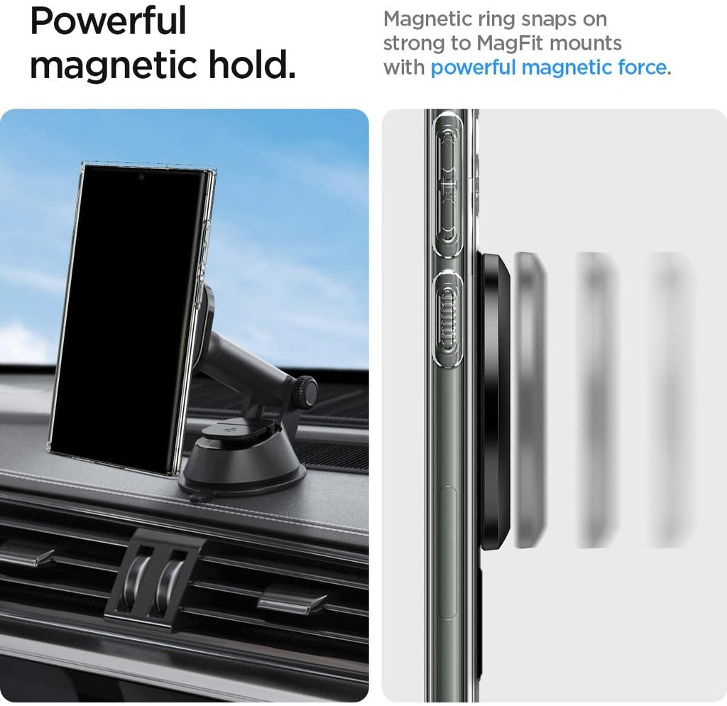 Plat Cincin Magnetik Spigen untuk Sarung iPhone Galaxy Pixel - Gentian Karbon