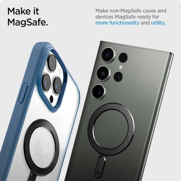 Plat Cincin Magnetik Spigen untuk Sarung iPhone Galaxy Pixel - Gentian Karbon