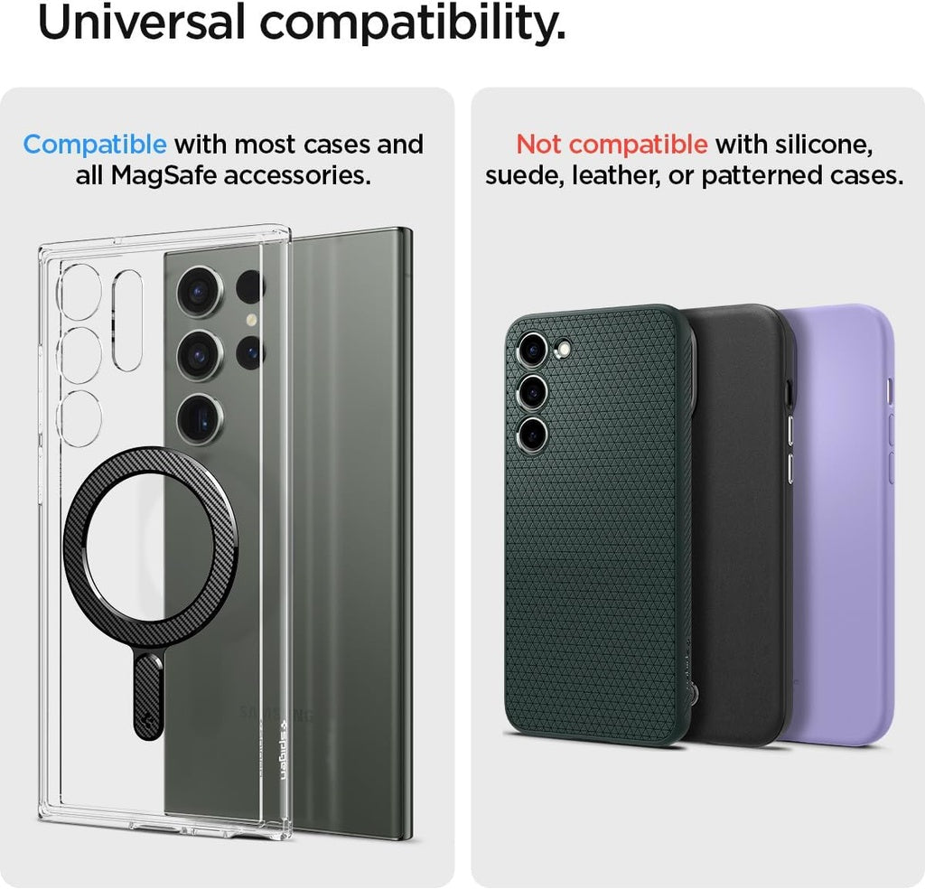 Plat Cincin Magnetik Spigen untuk Sarung iPhone Galaxy Pixel - Gentian Karbon