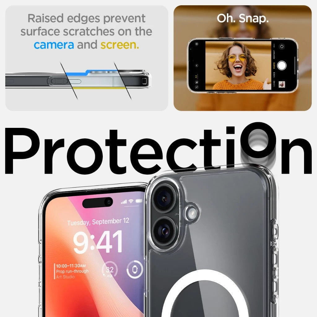 Spigen Ultra Hybrid Magfit Pengecasan Magnetik iPhone 16 / Pro / Pro Max / Plus Sarung Magnet Serasi Penutup iPhone