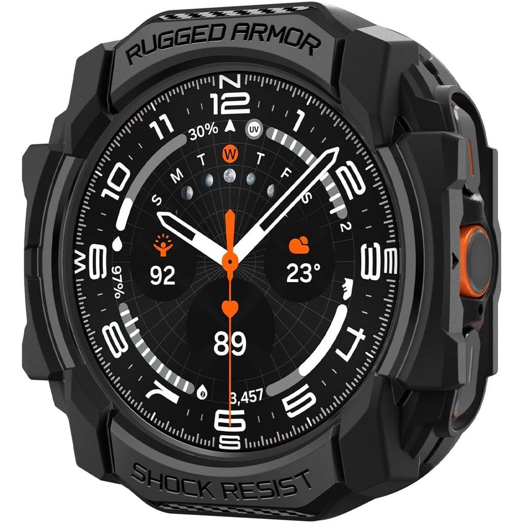Spigen Rugged Armor Direka untuk Samsung Galaxy Watch Ultra Sarung TPU Tahan Lama untuk Galaxy Watch Ultra 47mm (2024)