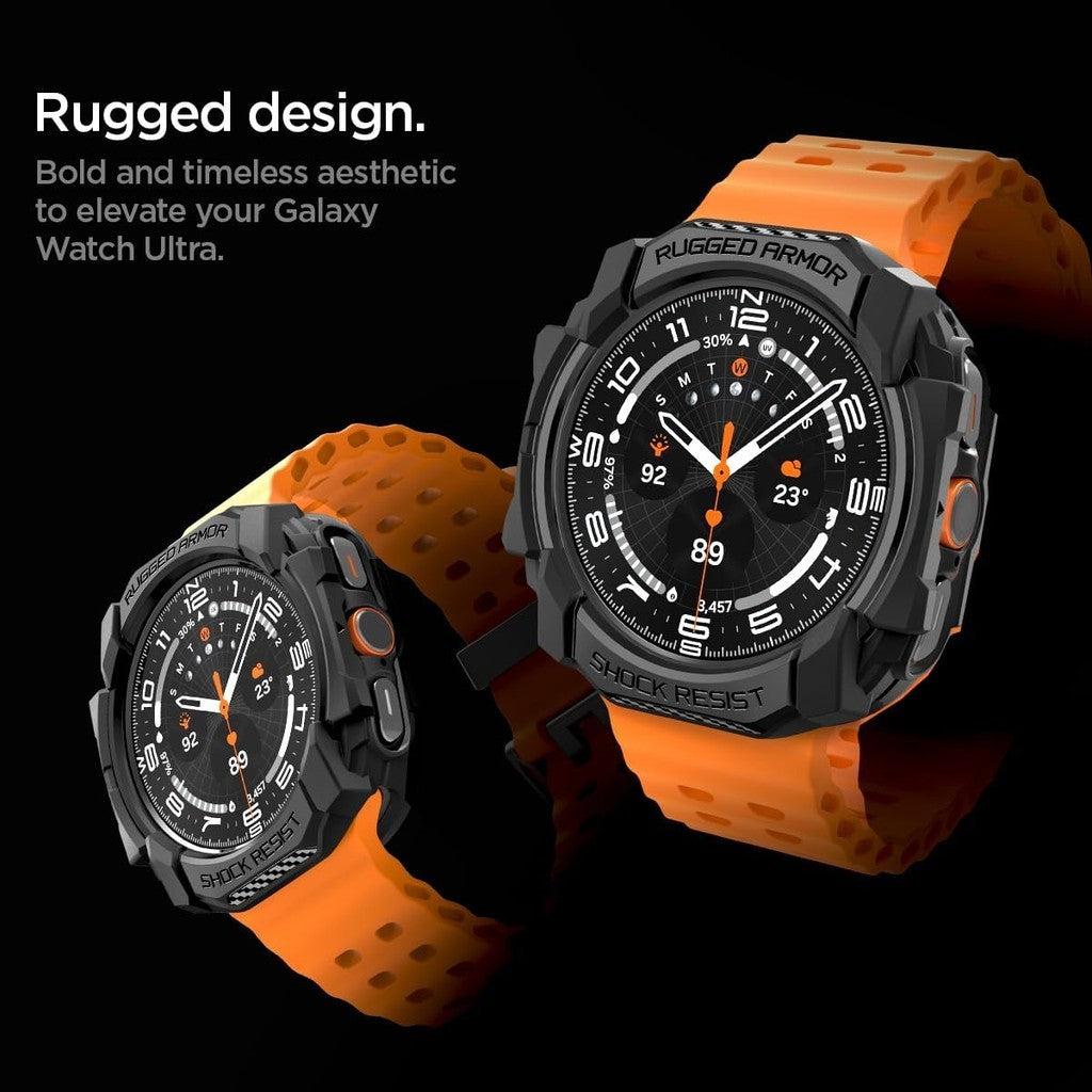 Spigen Rugged Armor Direka untuk Samsung Galaxy Watch Ultra Sarung TPU Tahan Lama untuk Galaxy Watch Ultra 47mm (2024)