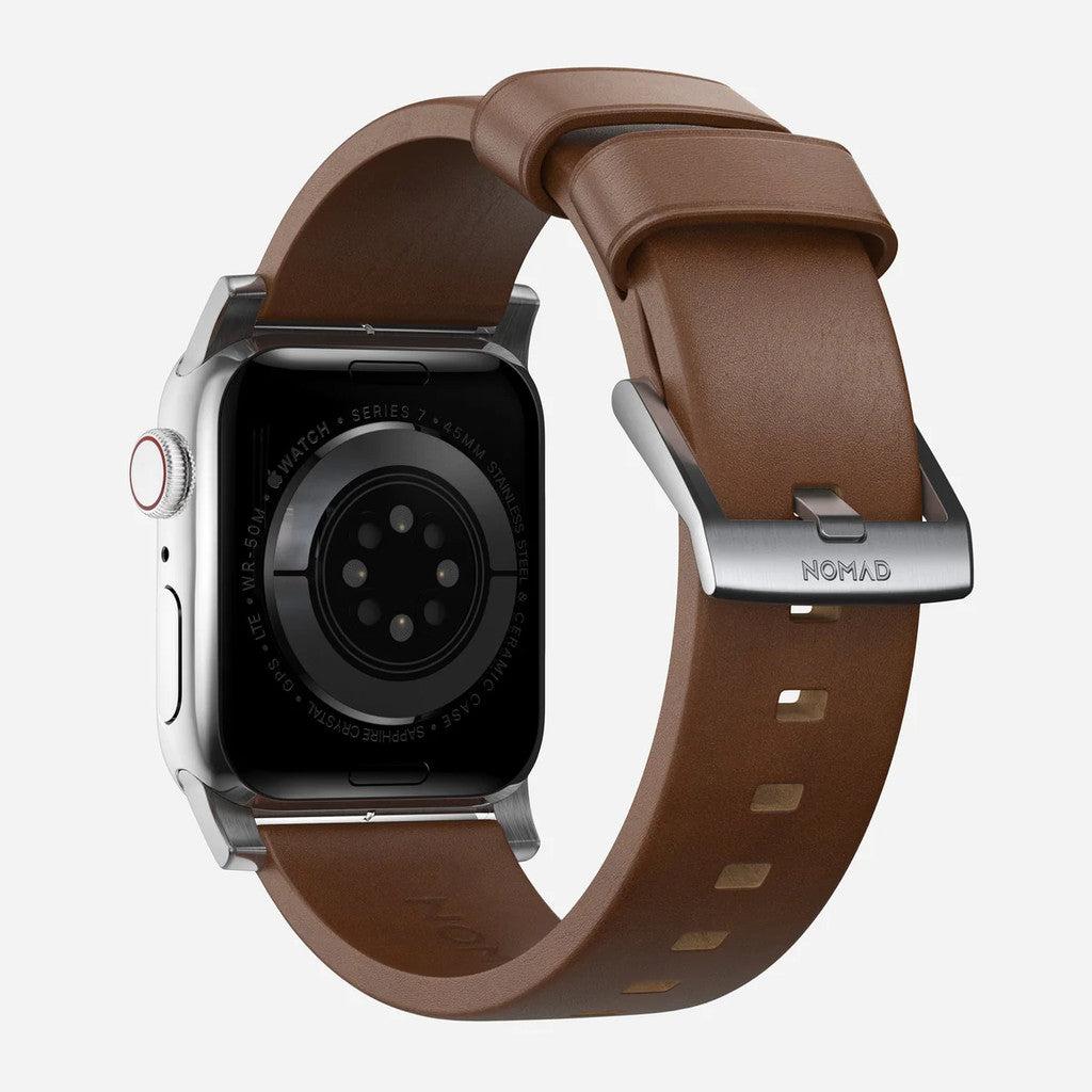 Nomad Modern Bands (Premium) Leather Compatible for Apple Watch Series SE/Ultra/ 9/8/7/6/5/4/3/2 49mm/45mm/44mm/42mm