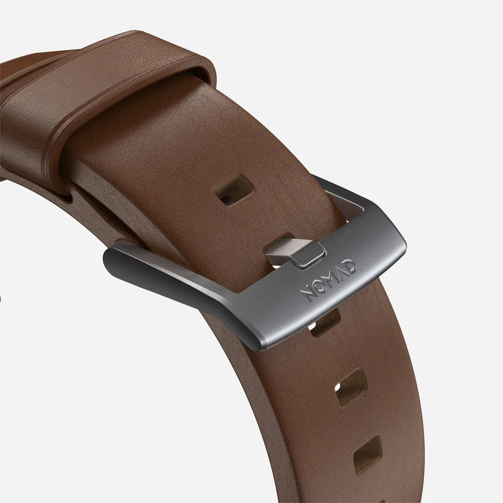 Nomad Modern Bands (Premium) Leather Compatible for Apple Watch Series SE/Ultra/ 9/8/7/6/5/4/3/2 49mm/45mm/44mm/42mm