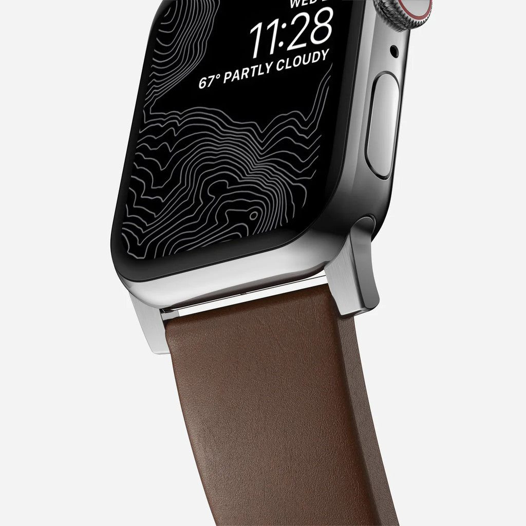 Nomad Modern Bands (Premium) Leather Compatible for Apple Watch Series SE/Ultra/ 9/8/7/6/5/4/3/2 49mm/45mm/44mm/42mm