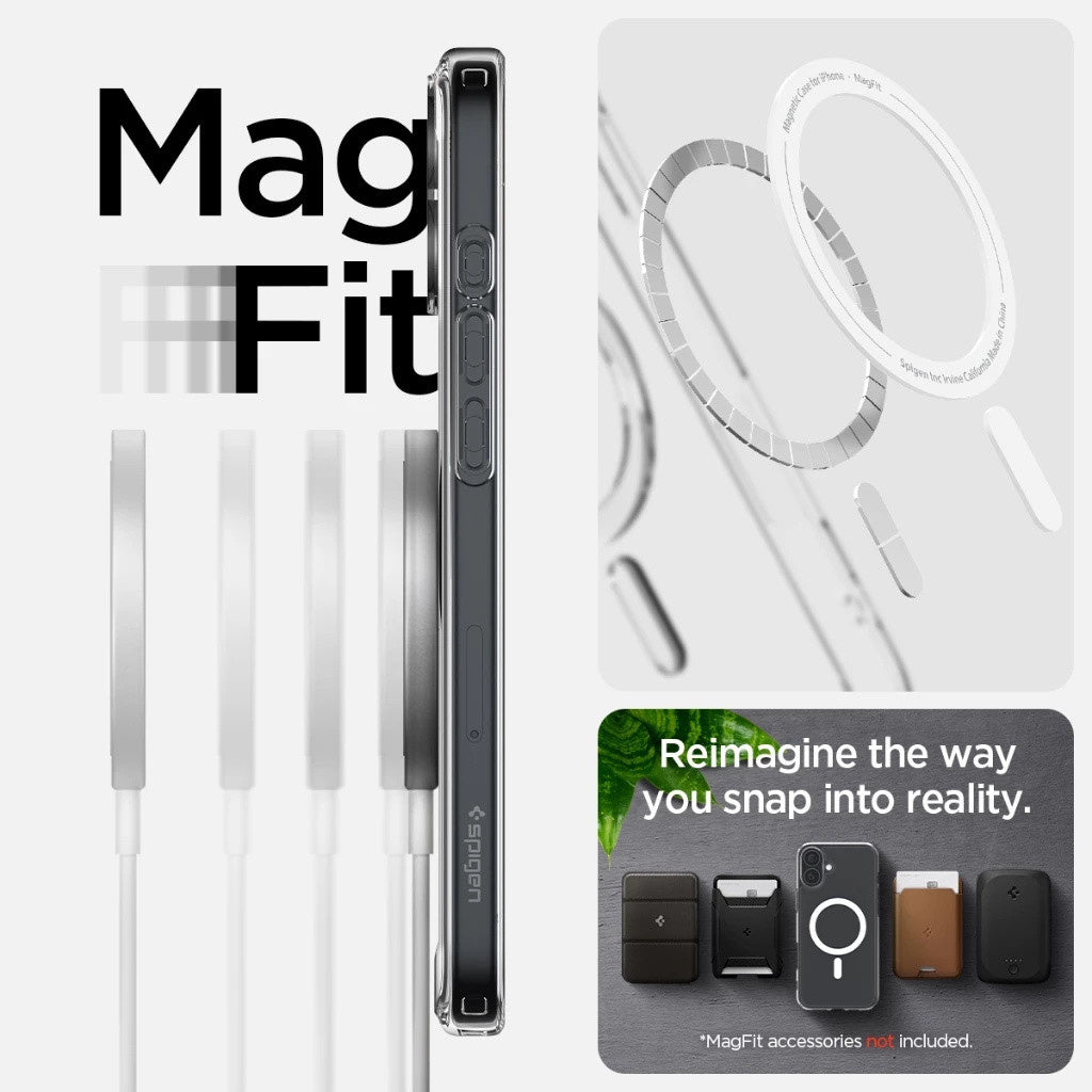 Spigen Ultra Hybrid Magfit Pengecasan Magnetik iPhone 16 / Pro / Pro Max / Plus Sarung Magnet Serasi Penutup iPhone