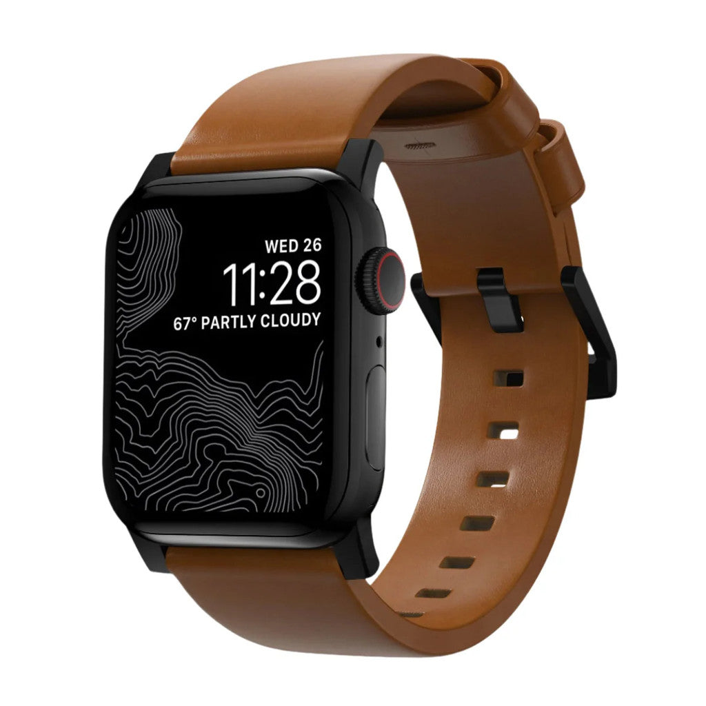 Nomad Modern Bands (Premium) Leather Compatible for Apple Watch Series SE/Ultra/ 9/8/7/6/5/4/3/2 49mm/45mm/44mm/42mm