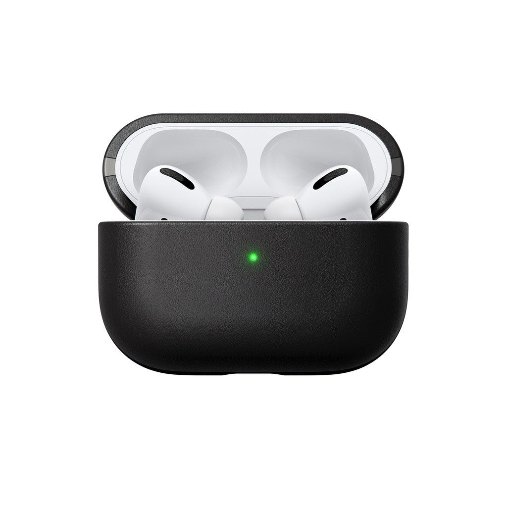 Nomad Modern Leather Case Compatible for AirPods Pro 2 Black