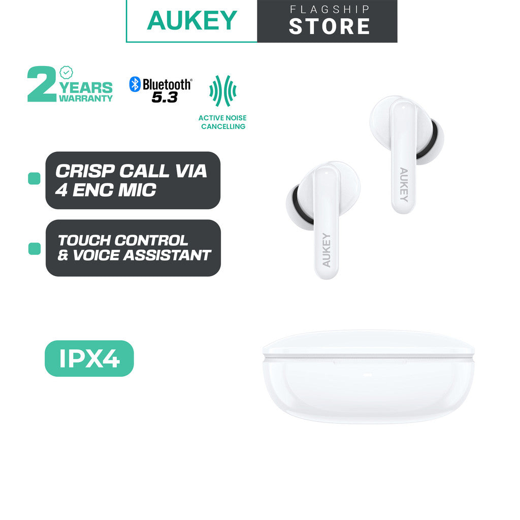 Fon Telinga Wayarles Benar Aukey EP-B2 Dengan Hibrid ANC BT5.4 TWS
