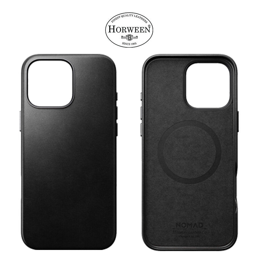 Sarung Kulit Tradisional Nomad Horween serasi untuk iPhone 16 Pro / Pro Max