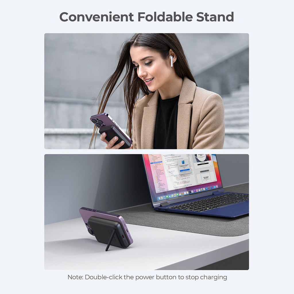 Aukey PB-MS06 MagFusion 10000mAh 30W Qi2 Magnetic Wireless Charging Power Bank