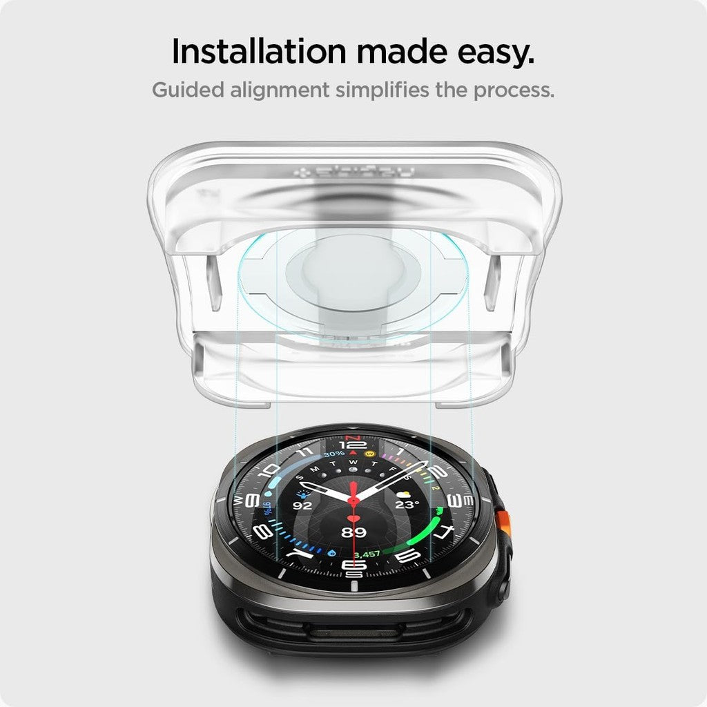 Pelindung Skrin Kaca Terbaja Spigen GlasTR EZ FIT Galaxy Watch Ultra 47mm - 2 Pek